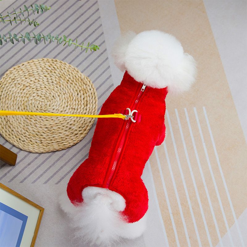 Winter Hunde Jumpsuit Mantel mit Rückenreißverschluss