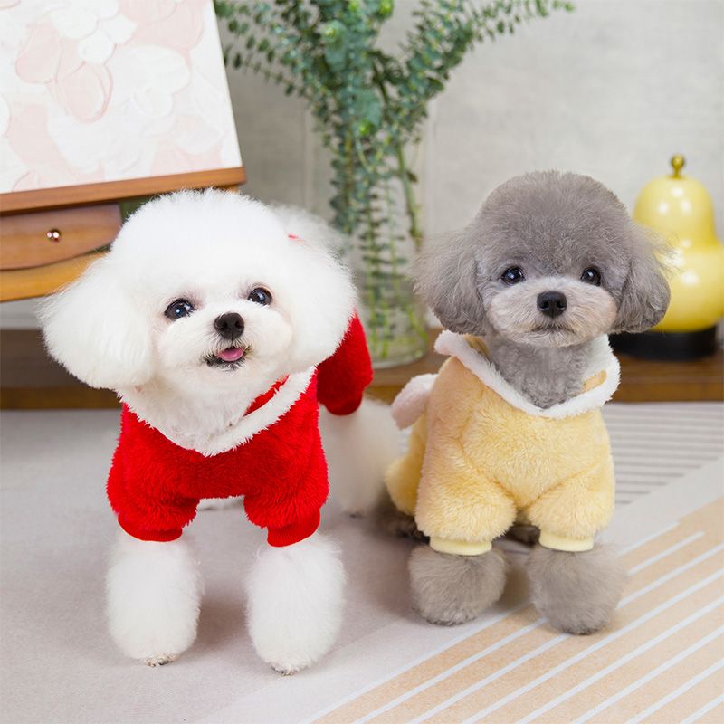 Winter Hunde Jumpsuit Mantel mit Rückenreißverschluss