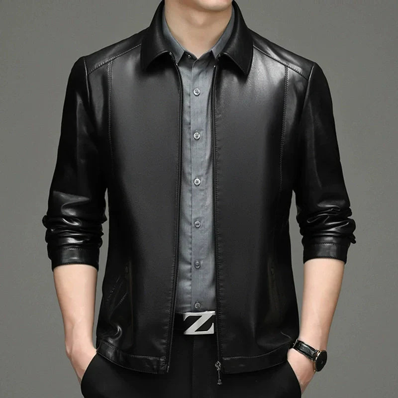 Legere PU-Lederjacke für Herren
