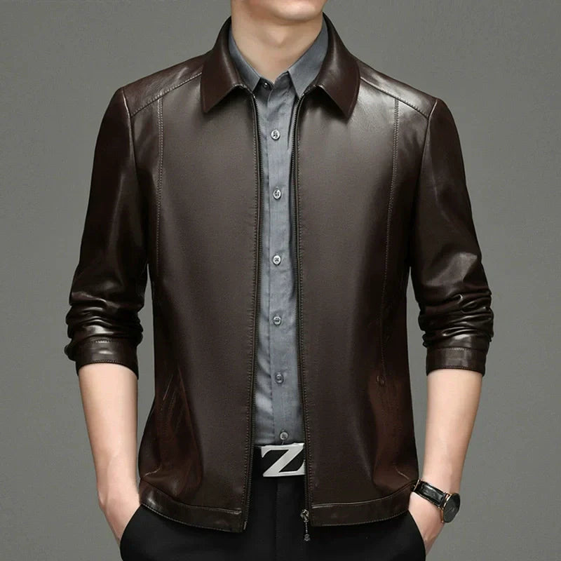 Legere PU-Lederjacke für Herren