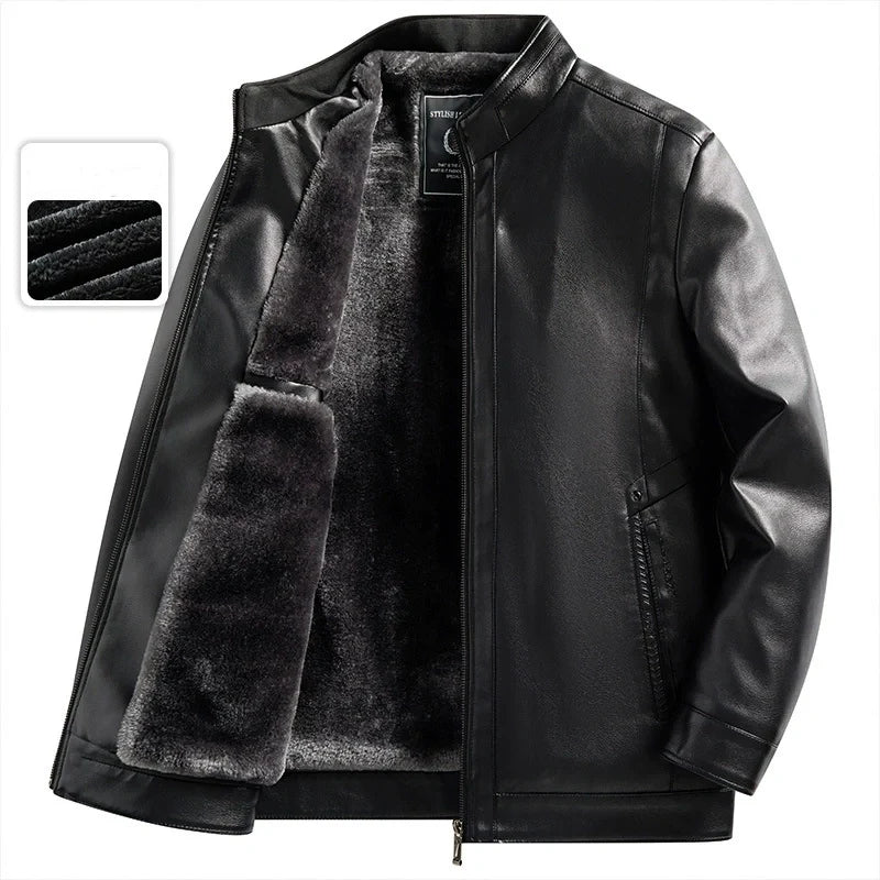 Legere PU-Lederjacke für Herren