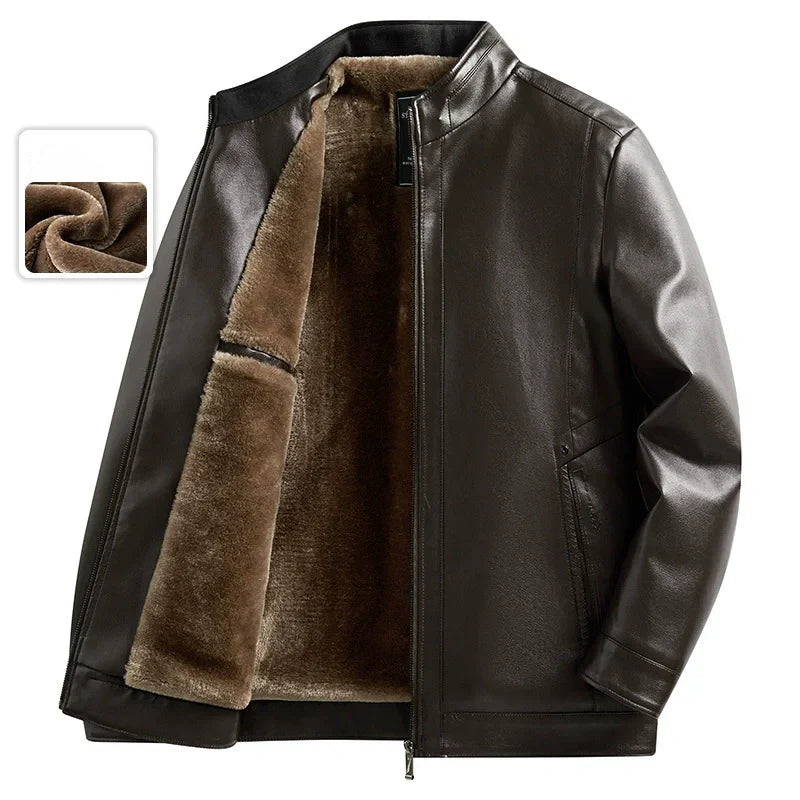 Legere PU-Lederjacke für Herren