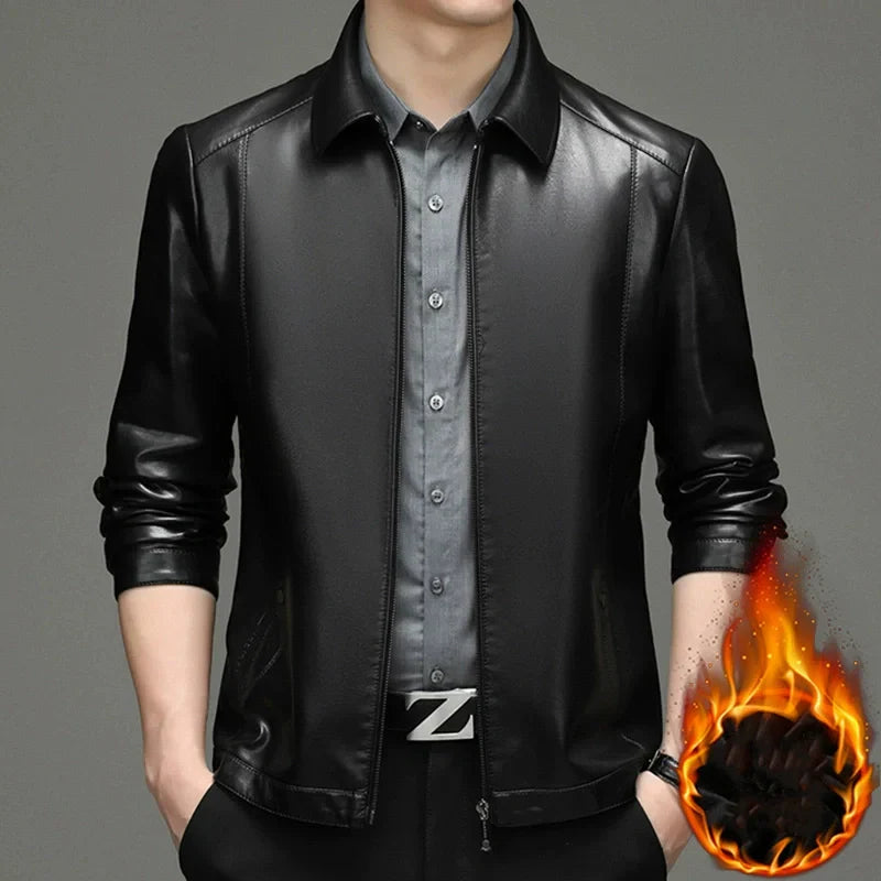 Legere PU-Lederjacke für Herren