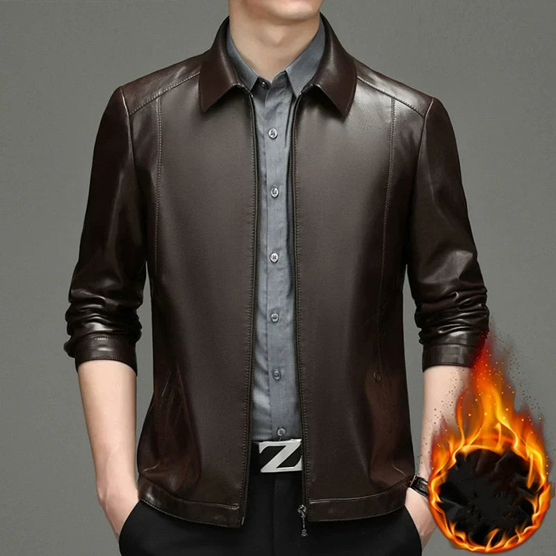 Legere PU-Lederjacke für Herren