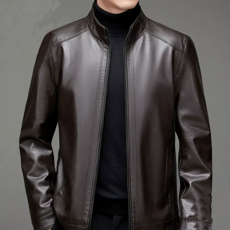 Legere PU-Lederjacke für Herren