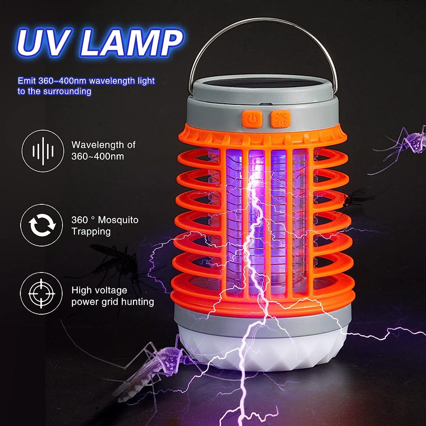 💥Multifunktionale Solar Camping Mosquito Killer Lampe