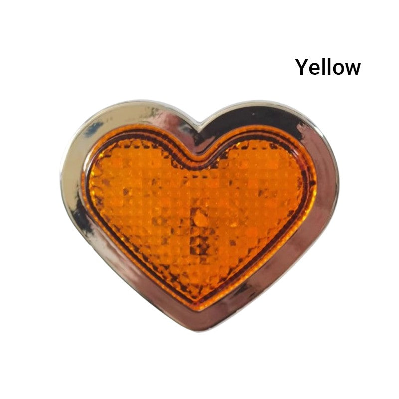 Heart Shaped Car Decor Accessories Flashing LED Signal Light