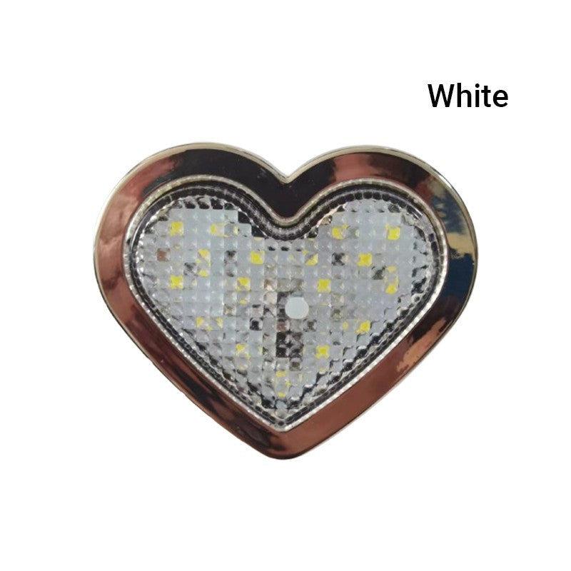 Heart Shaped Car Decor Accessories Flashing LED Signal Light