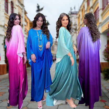 Elegantes, fließendes, langes Kleid aus Satin für Damen