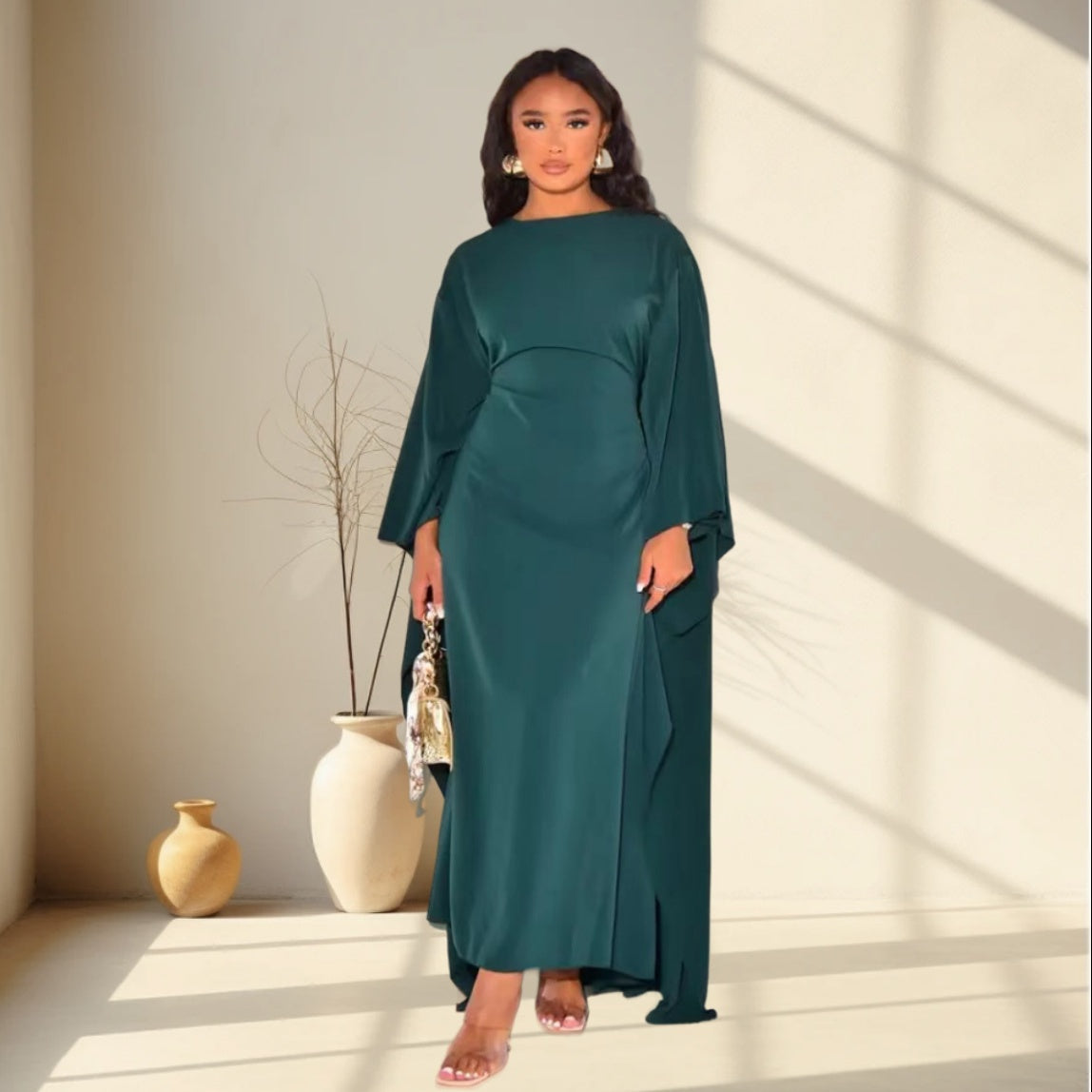 Elegantes, fließendes, langes Kleid aus Satin für Damen