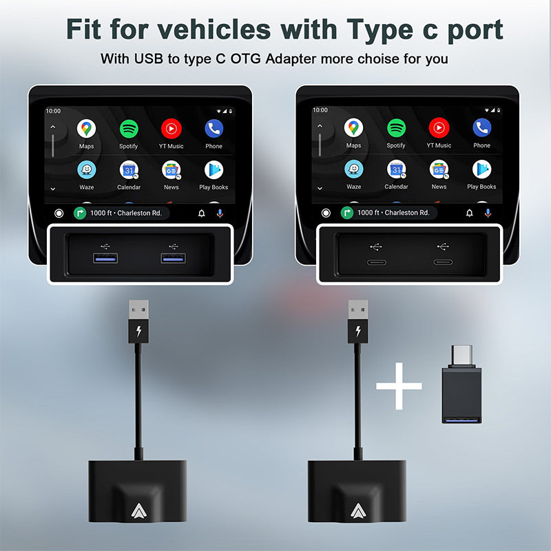 Kabelgebundener zu kabelloser Android & iPhone Carplay Adapter