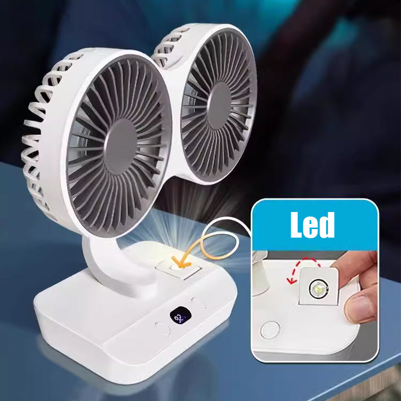 🔥 Sommer Hot Sale 🔥 Desktop Oszillierender Dual Head Lüfter