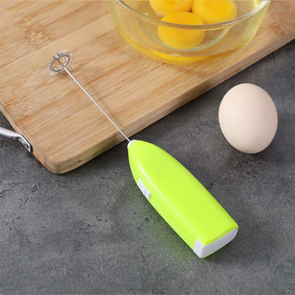 Handheld Milk Frother with Stainless Steel Whisk