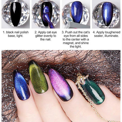 Super Galaxie Nagellack mit Katzenaugen-Effekt