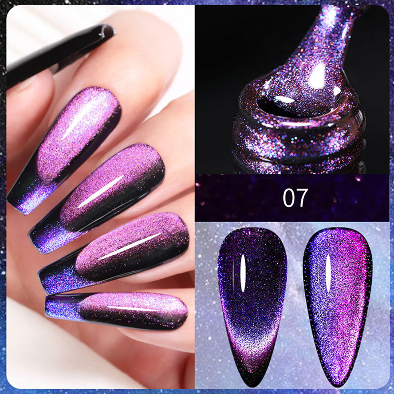 Super Galaxie Nagellack mit Katzenaugen-Effekt