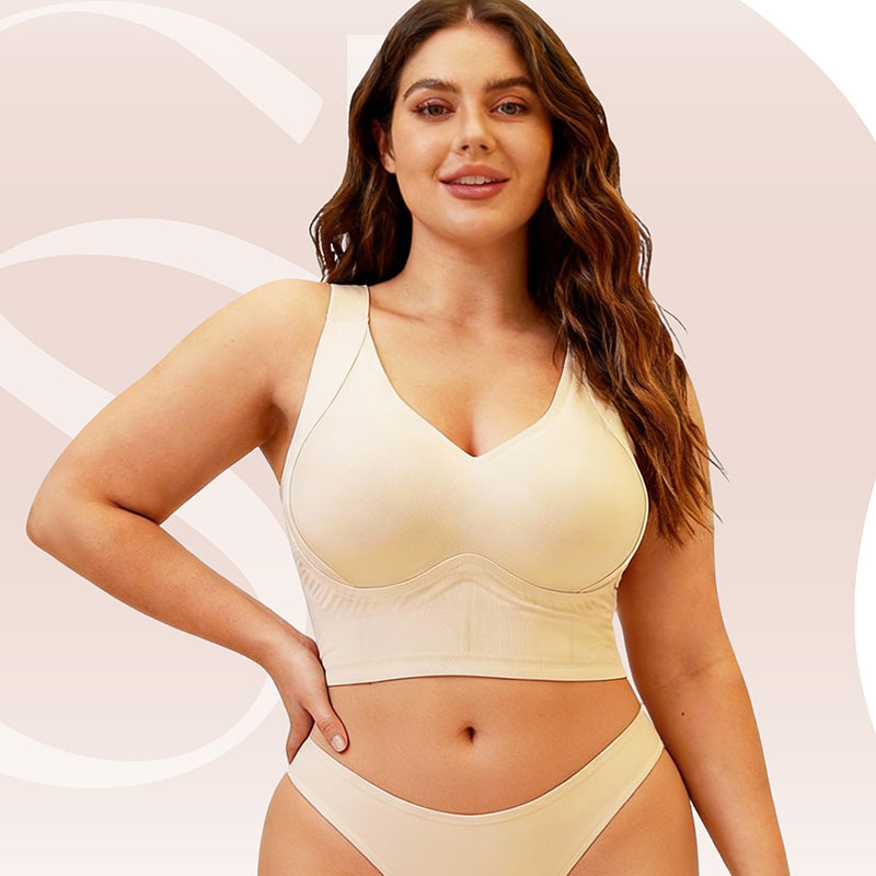 👙 PROMO FLASH 50% ! ✨Soutien-gorge sans Coutures à Couverture Totale – Bretelles 3cm, Lissage Dos/Côtés, Bonnets B-F, Rembourrages Amovibles 🍃