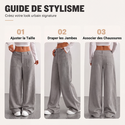 ✨ CONFORT & STYLE AU QUOTIDIEN | Pantalon Fluide à Jambes Larges -50%
