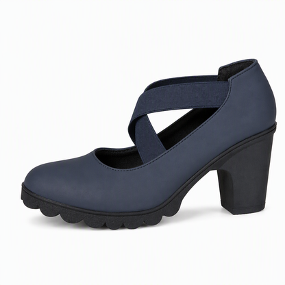 🥳💞 +26 000 vendues🔥👠Chaussures Mary Jane pour femme à bout rond, avec lanières croisées, talon bloc, semelle compensée et découpes, à talons hauts🎁