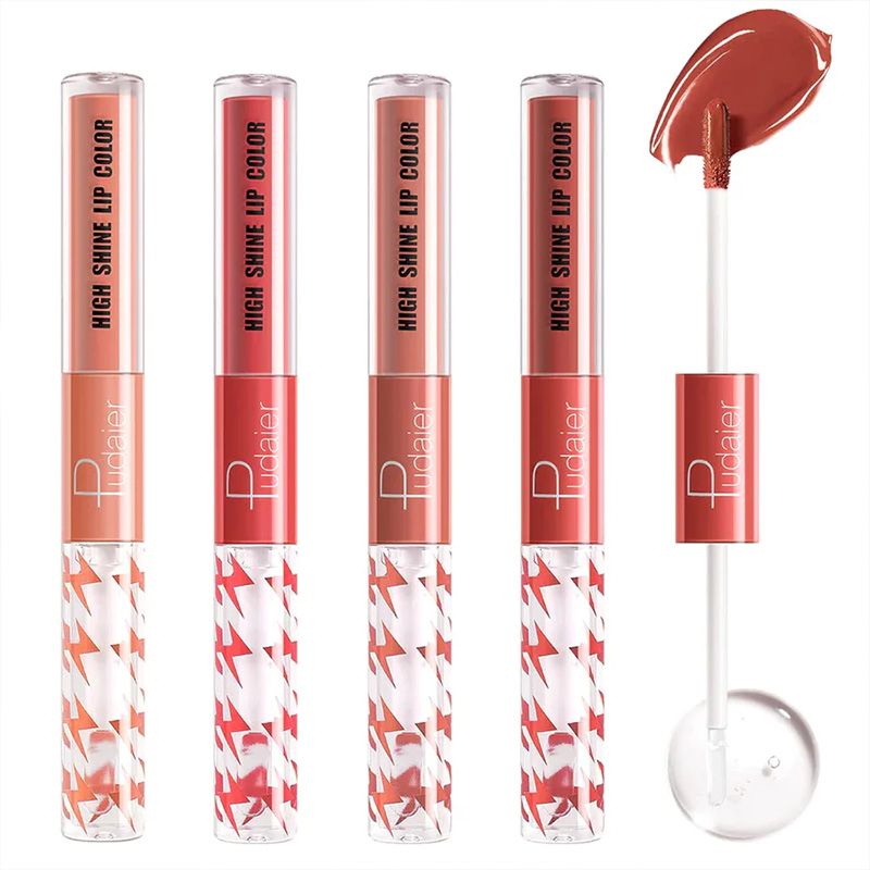 16 Farben Doppel-Lipgloss zum Hervorheben - Hochglänzend und langhaftend