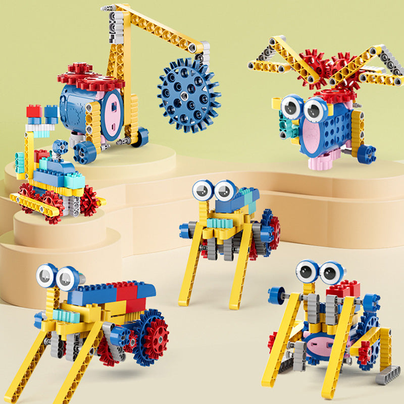 Electric Gear Puzzle Building Blocks Toy - Educational Toy Set for Kids